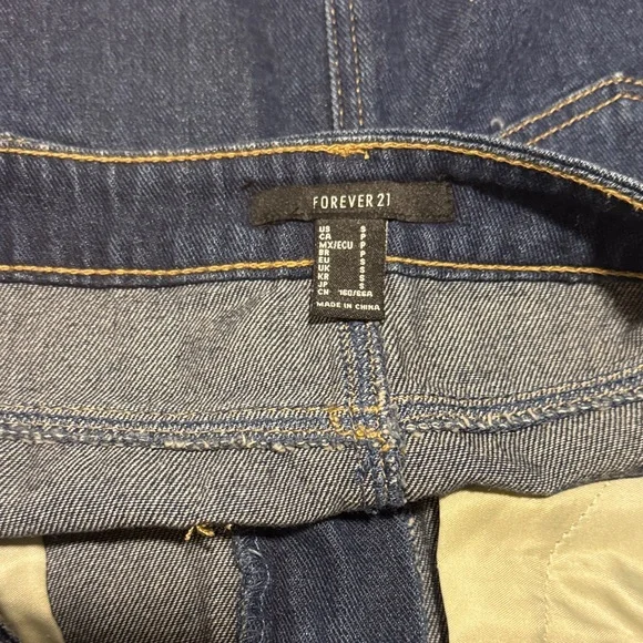 Forever 21 Dark Blue Frayed Hem Mini Skirt - Picture 7 of 8